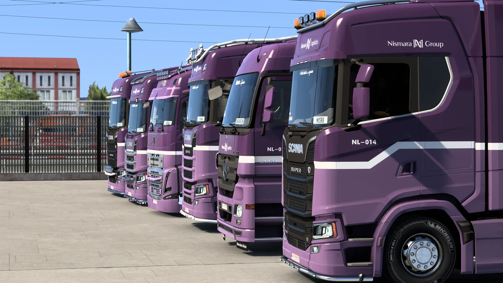 truk nismara logistics sedang parkir saat pengambilan pekerjaan